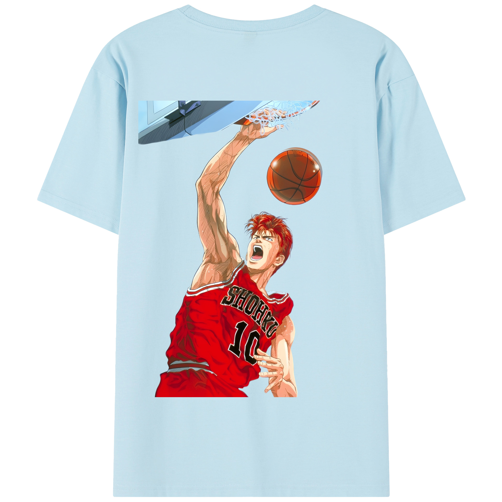 SLAM DUNK／スラムダンク 綿100％半袖Tシャツ（背面プリント）